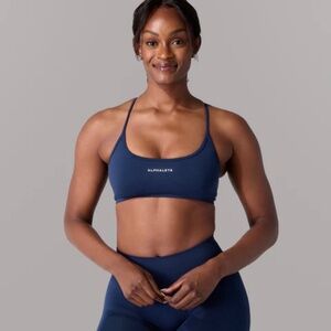 Alphalete Amplify Open Back Bra - "anchor" blue - S